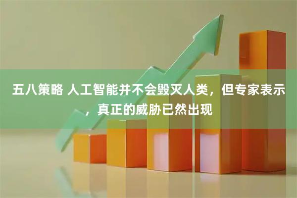 五八策略 人工智能并不会毁灭人类，但专家表示，真正的威胁已然出现