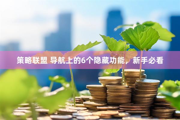 策略联盟 导航上的6个隐藏功能，新手必看