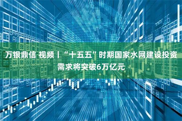 万银鼎信 视频丨“十五五”时期国家水网建设投资需求将突破6万亿元